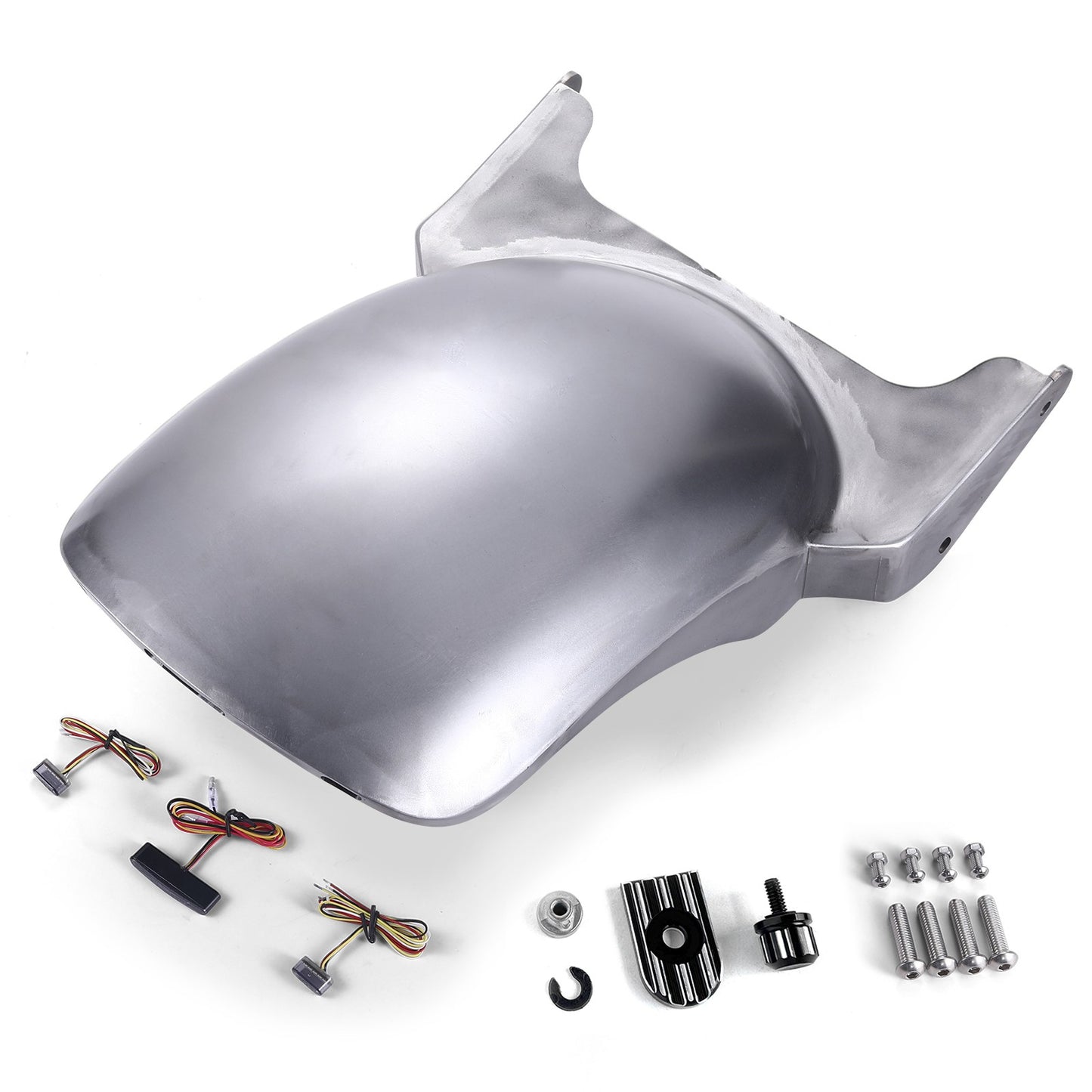 Para-lama Traseiro Curto Largo de Aço para Motocicleta Harley Softail Breakout com Luzes de Freio e Seta 2013-2017