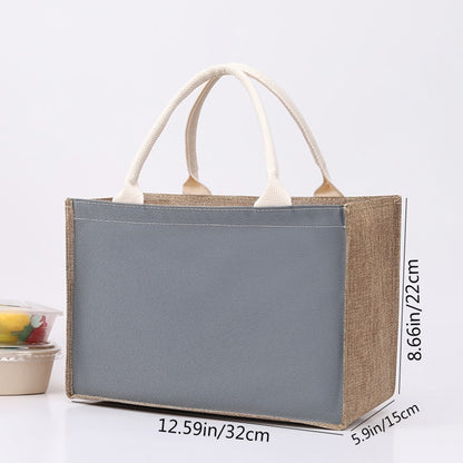 Simple solid color zipper shopping bag  reusable   travel tote bag