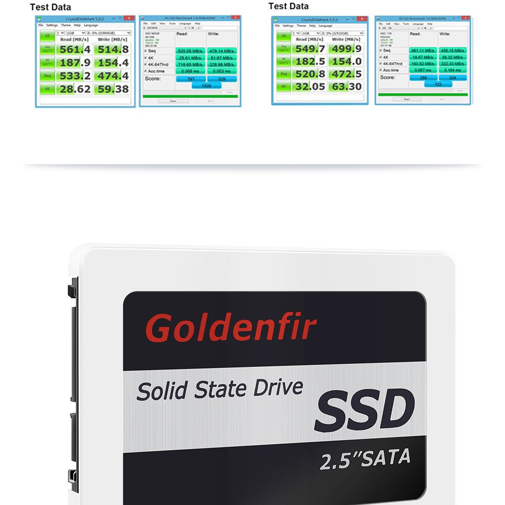 Unidade de disco rígido Goldenfir 128 GB 256 GB 360 GB 480 GB 180 GB 2,5 ssd 2 TB 1 TB disco ssd para laptop desktop 240 GB 120 GB