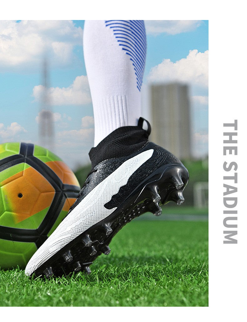 New Men Sport Soccer Shoes Training Boys Football Boots Outdoor Adult Long Spikes Non Slip Cleats Breathable Match Comfortable