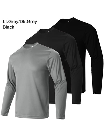 Men's Casual Plain T-shirt Men's Long-Sleeved Fashion Fitness Long-Sleeved T-shirt Men's Blouse