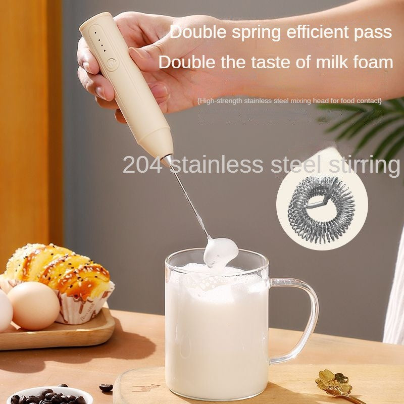 Espumador de leite portátil, batedor de ovos elétrico, máquina de café portátil, liquidificador USB ajustável de 3 velocidades, batedeira de alimentos de cozinha