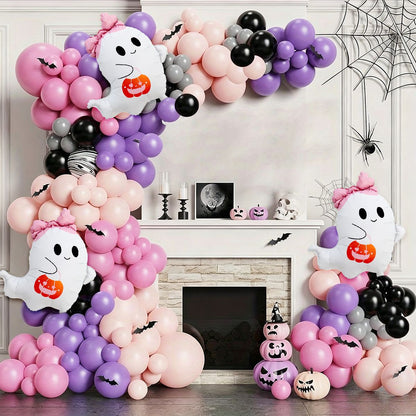 2/4pcs Halloween ghost balloon set, perfect for Halloween decorations, room decor, and spooky-themed atmosphere decorations