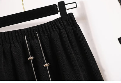 Women's New Style High-Waist Plus Size Skirts Elastic Waist Solid Wrap Buttocks Autumn Winter 2025 Versatile Straight Leg Skirt