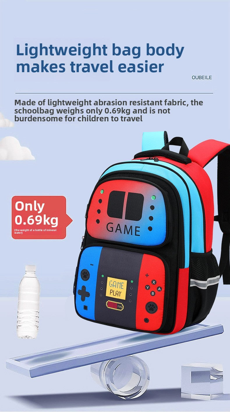 Mochila escolar estampada com console de videogame criativo 3 peças/conjunto mochilas para meninos adolescentes meninas Nylon à prova d'água bolsas escolares para livros