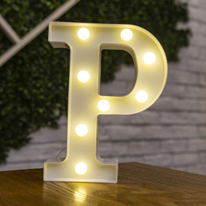 Alphabet Letter LED Lights Luminous Number Lamp Battery Warm Night Light for Home Wedding Birthday Christmas Party Decoration