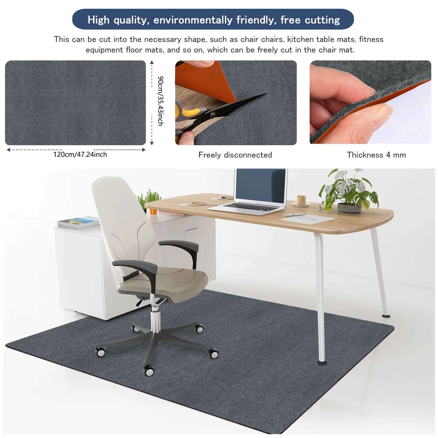 90x120cm chair mat work in hardwood Office Rolling Chair Mat Computer Gaming Chair Mat Bedroom Living Room