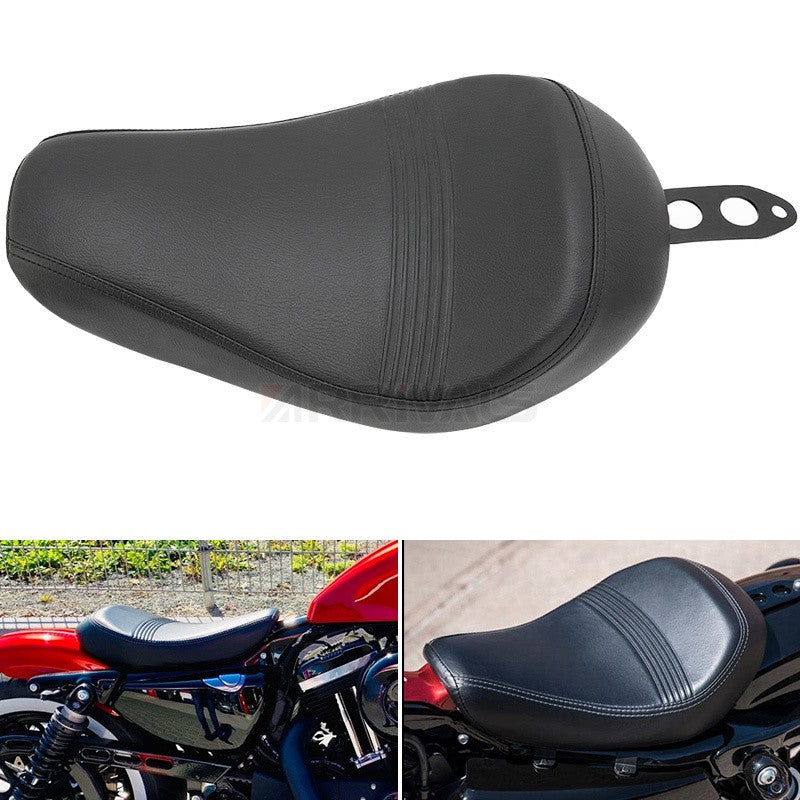 Banco Solo Preto Dianteiro para Piloto/Condutor de Moto para Harley Sportster XL 1200 883 72 Forty Eight 2016 em diante