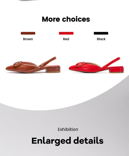 CHCH Women's Sandals 2024 New Black Pointed Flat bottomed loafers Simple Black Business Women's Shoes