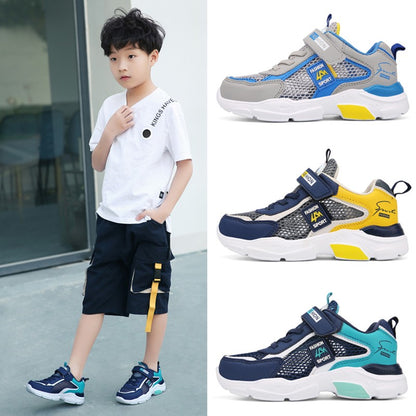 4 Color Kids' Breathable Mesh Sneakers Non-Slip School Sports Shoes for Boys Girls Lightweight Casual Walking Shoes