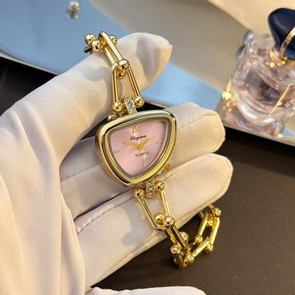 Ladies' Fashionable Trendy U-Shaped Quartz Watch with New Polygonal Alloy Case Must-Have Accessory for Trendy Outfits