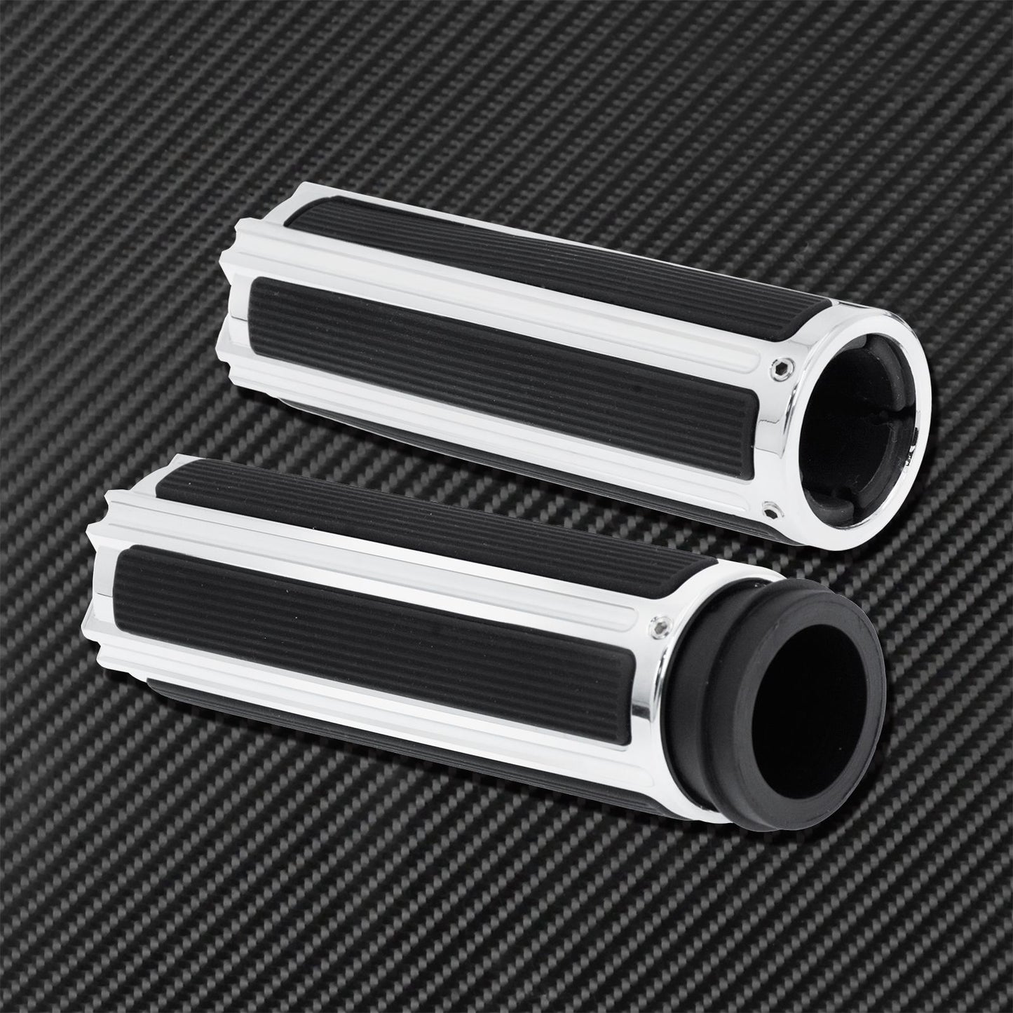 1'' Electronic Hand Grips Motorcycle 25mm Throttle Handle Bar Black/Chrome For Harley Softail FXDLS Breakout Touring FLHR Trike