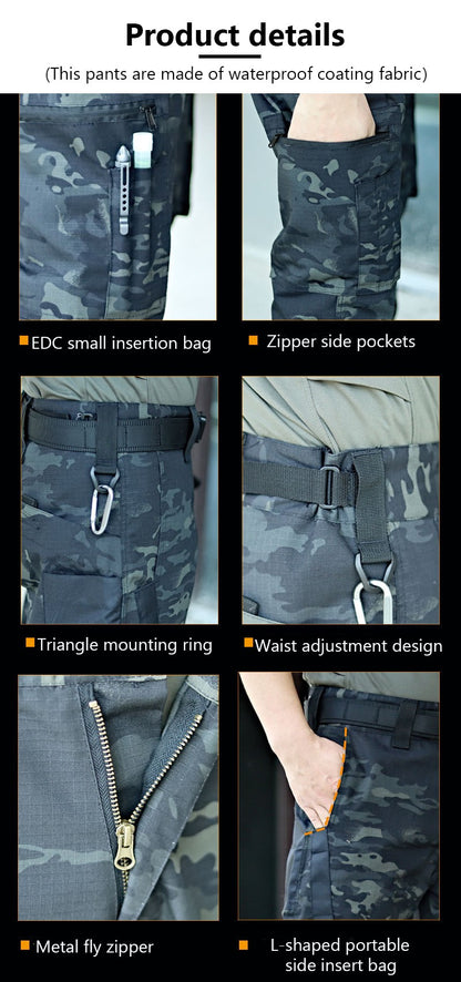 New Tactical Work Pants Men Outdoor Cargo Trousers Multi-pocket Waterproof Pant Autumn Spring Outdoor Workwear Hiking Trousers