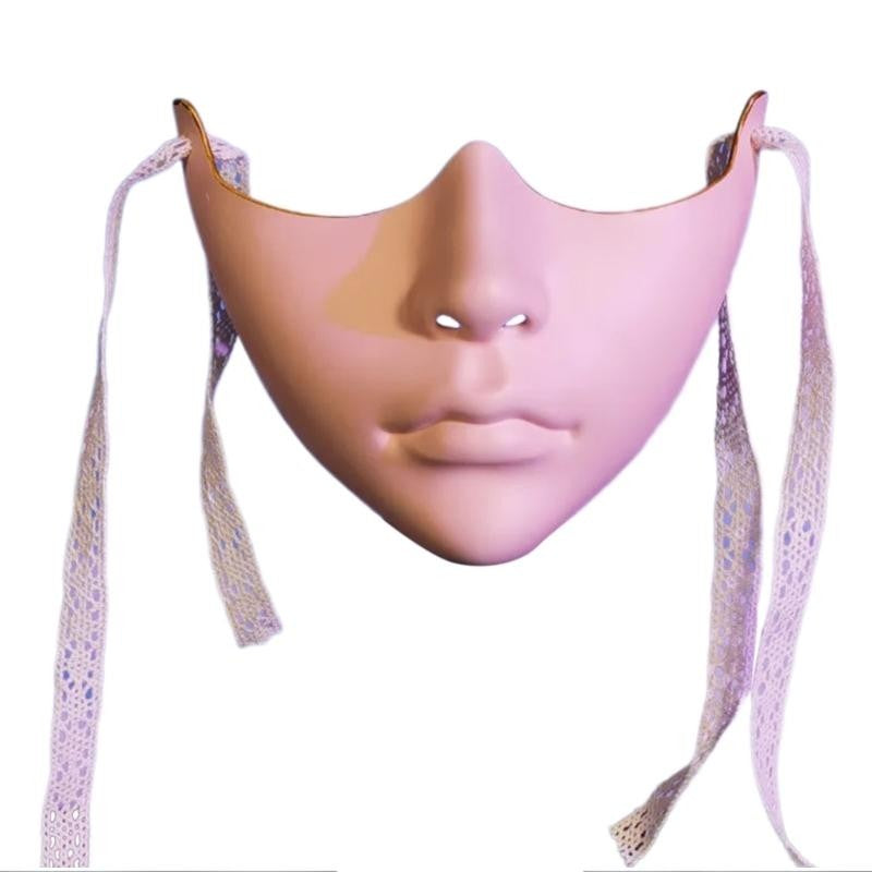 Y88A Mechanical Half Face Mask Masquerade Mask for Womens Men Aesthetics Mask Gifts
