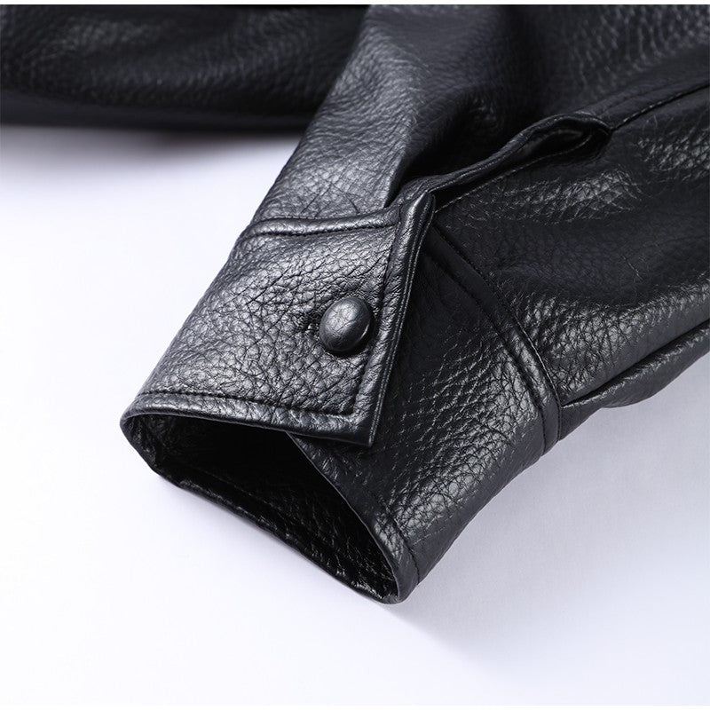 Street Stand Collar Women's Leather Jacket Loose Long Sleeve Zipper Pockets Chic Female Coats 2025 Autumn Winter Lady Outerwear