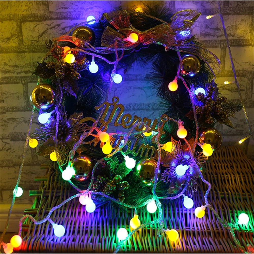 5M 10M 20M 30M 50M Cherry Balls LED Fairy String Lights  220V 110V Operated Wedding Christmas Outdoor Room Garland Decoration