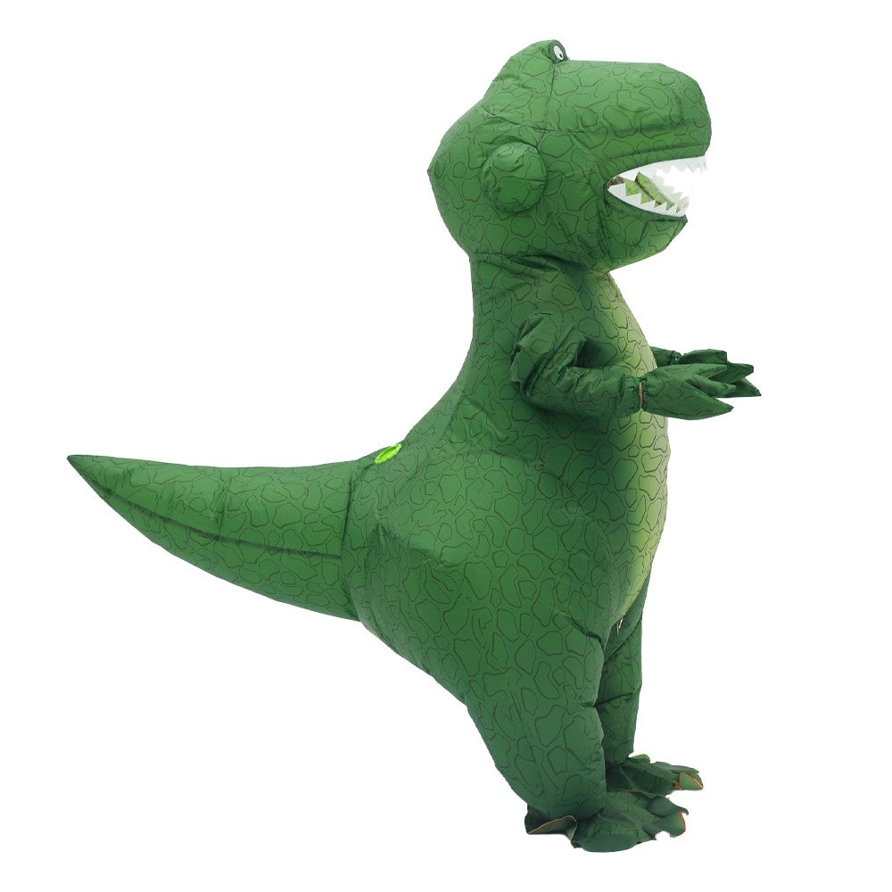 Green Dinosaur Inflatable Costume Mascot Parade Adult Character Cosplay Animal Birthday Halloween Party Event Set