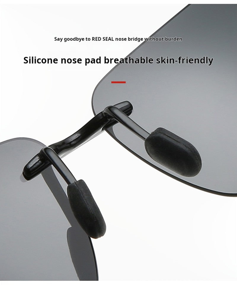 Óculos de Sol TR90 Ultraleves Masculino Feminino Sem Aro Driver Óculos de Sol para Dirigir Moda ao Ar Livre Pesca Caminhada Corrida Esportes