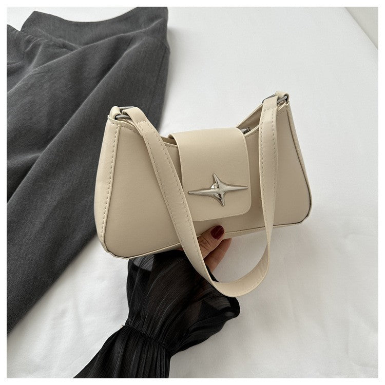 Silver Shoulder Bags for Women 2024 Classic Y2K Small Purse Glossy PU Leather Luxury Brand Female Underarm Handbags Daily Bag