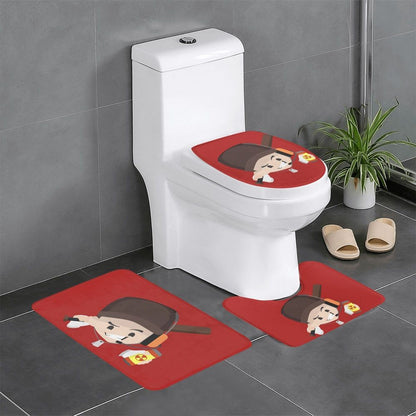 Team Fortress 2 TF2 3 Pcs Bath Mat Bathroom Set Toilet Lid Cover Home Decor Non-Slip Carpet Floor Rug