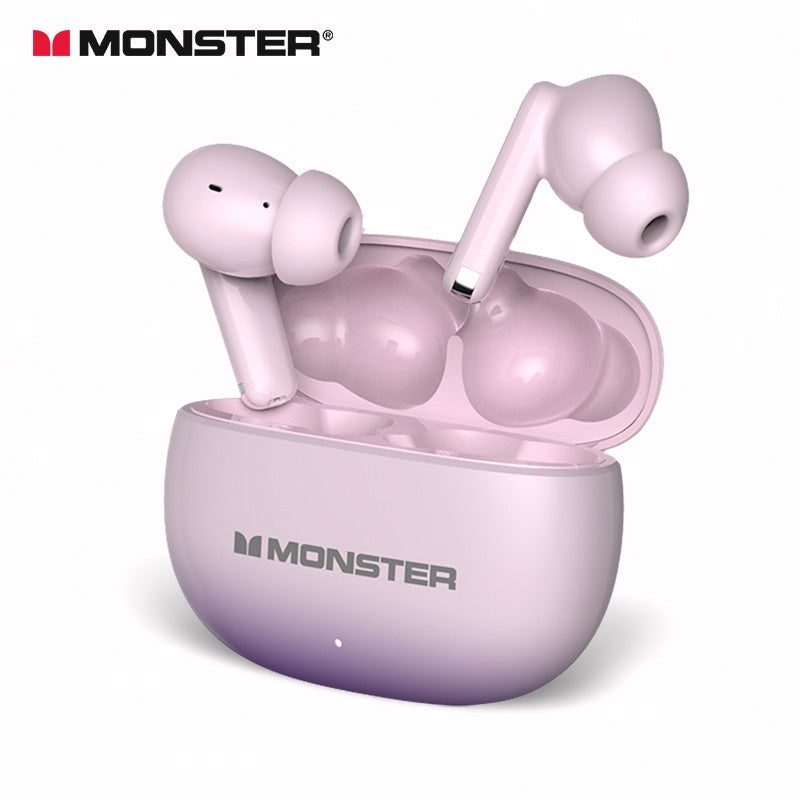 Monster AuraFit XT02 ANC Bluetooth Earphone -32dB Active Noise Canceling Earbuds Hi-fi Stereo Wireless Bluetooth 5.4 Headphone