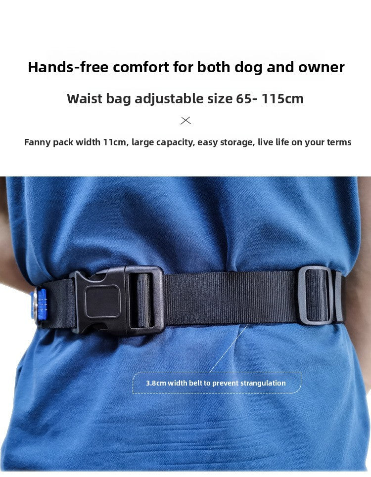 Coleira de Cachorro Mãos Livres para Correr Caminhar Coleira Refletiva com Bolsa de Cintura Cinto Elástico Retrátil Corda de Tração para Cães Produtos para Animais de Estimação