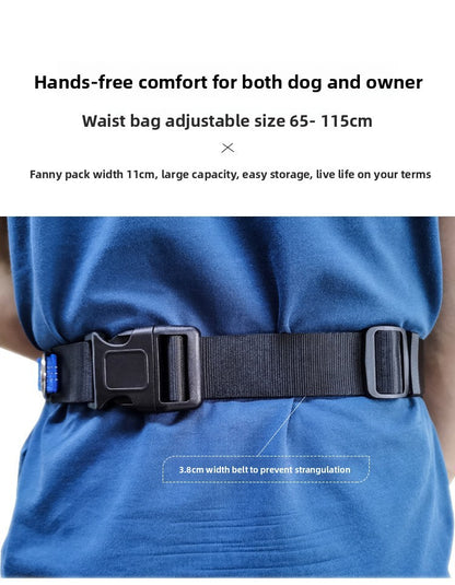 Coleira de Cachorro Mãos Livres para Correr Caminhar Coleira Refletiva com Bolsa de Cintura Cinto Elástico Retrátil Corda de Tração para Cães Produtos para Animais de Estimação
