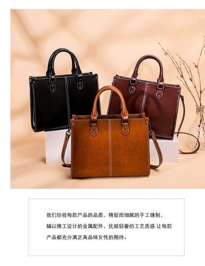 Women Handbag Cross body Shoulder Tote Bag Genuine Leather Shopping Fashion Office Female Real Cowhide Messenger Top Handle Bags