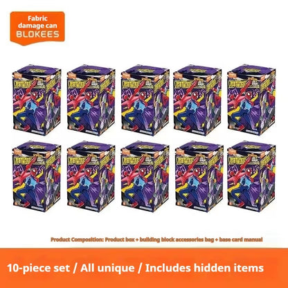 Bonecos de Montar Blokees Hobie Brown Spider-Man Duende Verde Homem-Areia Electro Shocker Spider-Man 2099 Brinquedos de Coleção Montáveis Presentes