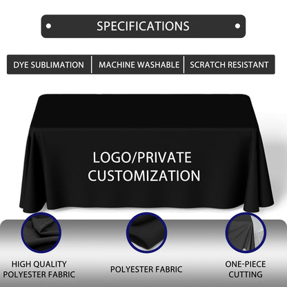 custom tablecloths logo 4FT/6FT/8FT Kitchen  Tablecloth Fitted, Washable and Wrinkle Resistant Rectangular Patio Table Cover