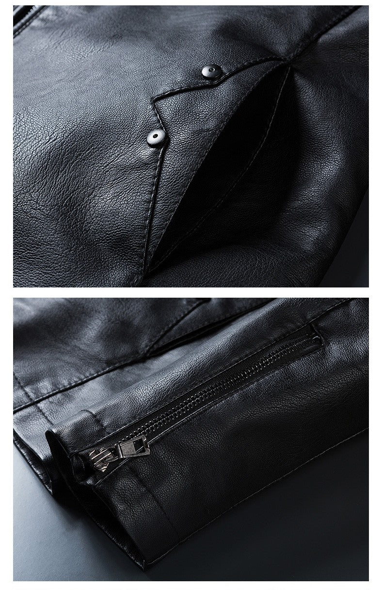 Leather Jacket Men Bomber Retro Fleece Black Motorcycle Jackets Plus Size 6XL 7XL 8XL Coats Flannel Warm Comfort High Quality