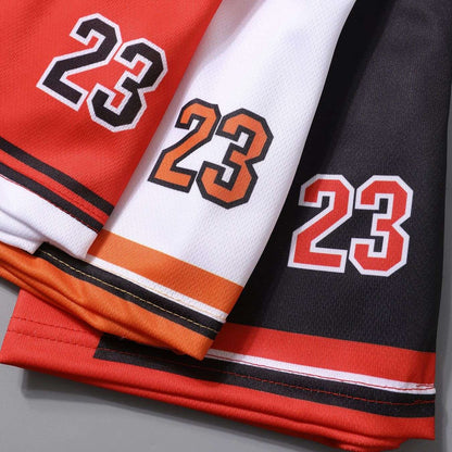 3 Pcs Children's Sports Quick-drying Multicolor Collocation Combination Basketball Pants Boy Playing Training Running 5 Pants