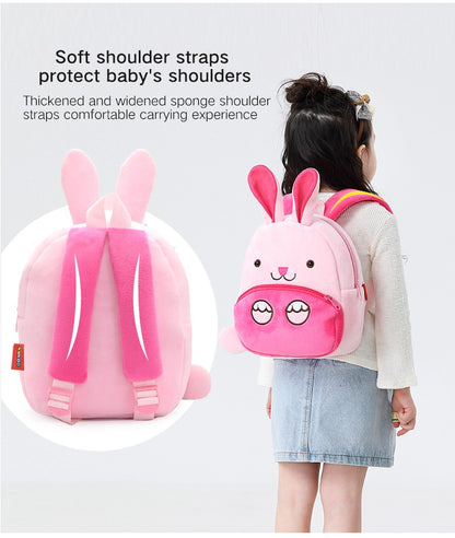 Mochila de pelúcia fofa de desenho animado, mochila de animal, mochila escolar para meninos e meninas, bolsa de lazer para passeio