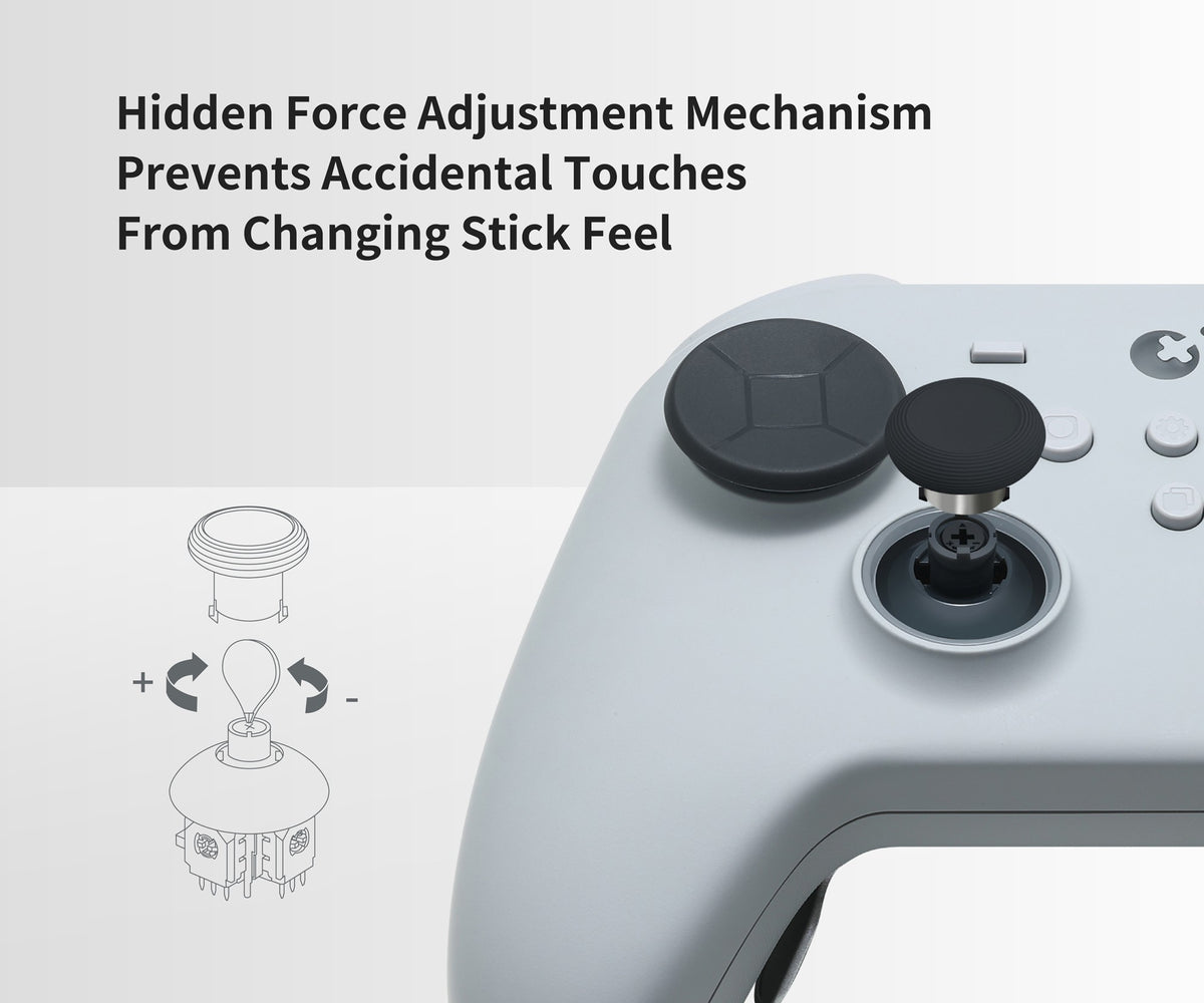 GuliKit TT Max Wireless Controller for Nintendo Switch 1/2 with Tension Adjustable TMR Joysticks for Windows Android iOS