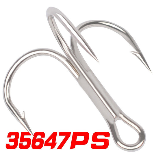 5pçs/lote Anzol De Pesca Aço Carbono Alto Virado Material De Aço Carbono Alto Anzol Triplo Preto Dobrado Redondo