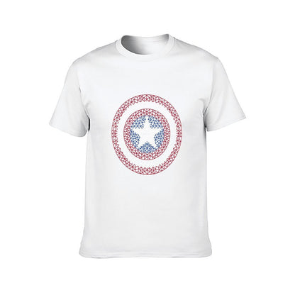 American Shield T-Shirt cotton tshirt 100% t shirt man plain T-Shirt