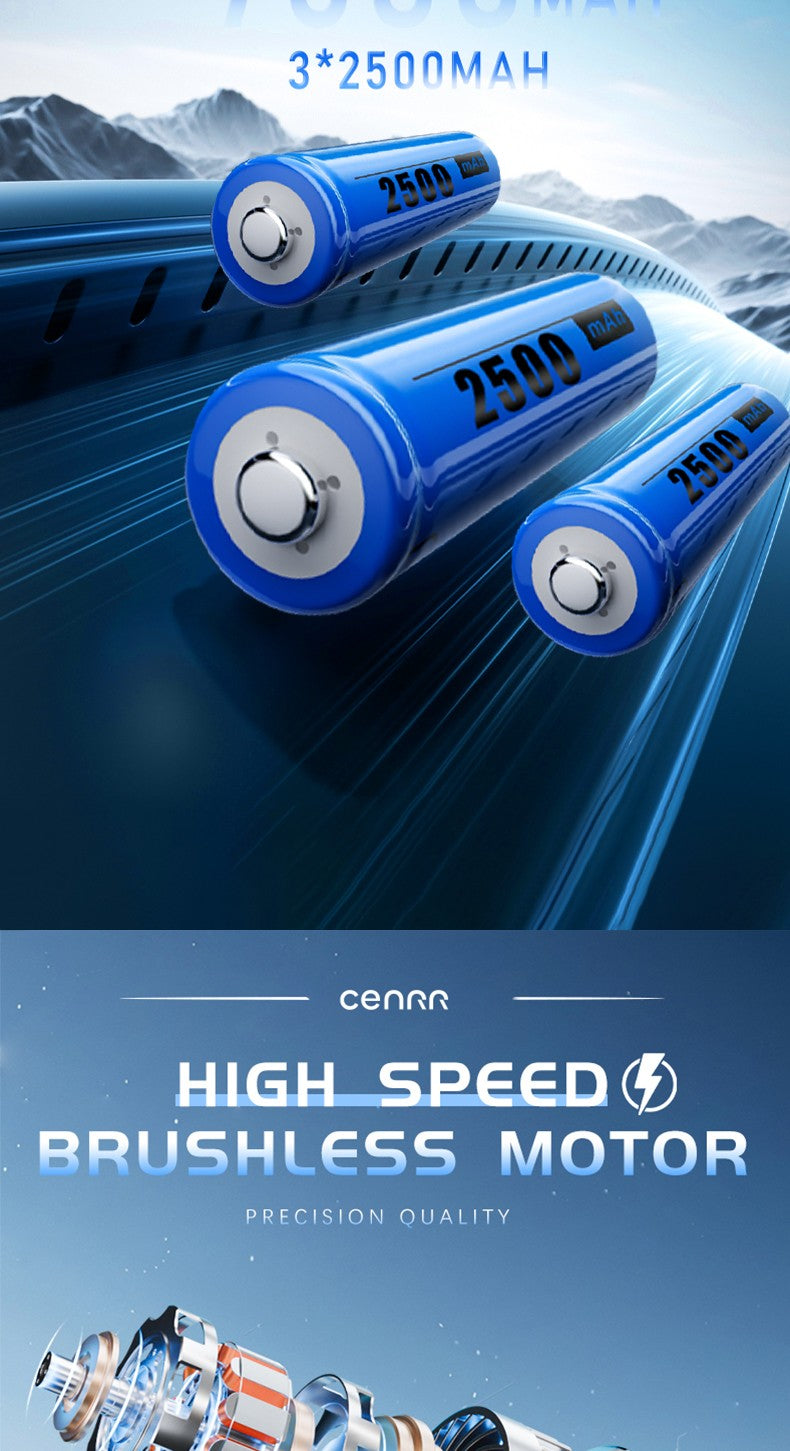 CENRR New Battery Level Display Car Vacuum Cleaner 7500mAh Home Man Christmas Gift Powerful Portable HandHeld Car Cleaner