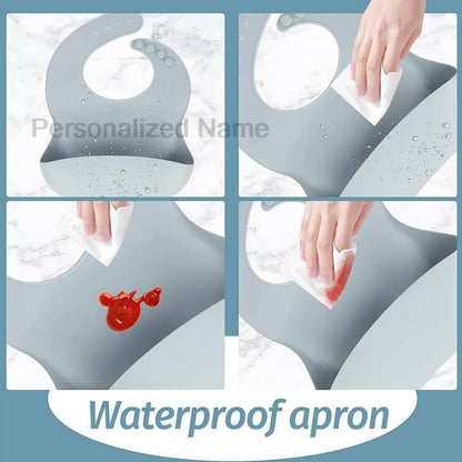 Personalized Name Baby Feeding Set Kids Silicone Plate Bowl Straw Cup Customized Children's Tableware Baby Supplies Newborn Gift