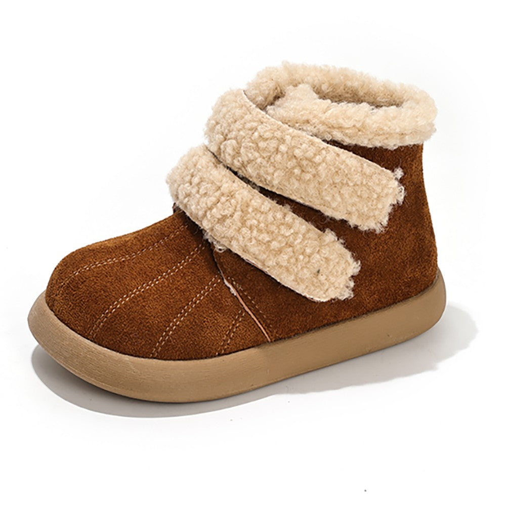 Thick Warm Plush Boots For Children 2025 New Designers Teenager Kid's Padded Boots Outdoor Hiking Boy's Girl's Snow Boots