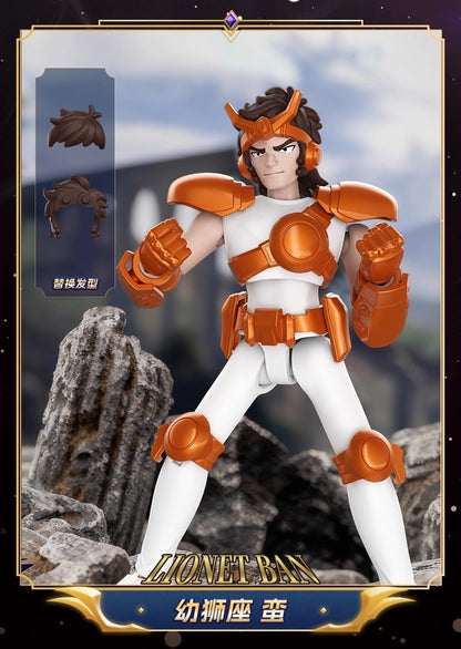 Boneco de Ação Blokees Galaxy Versão Gold Saint Libra Dohko Sagitário Campeão Seiya Mu Aiolia Brinquedos de Montar Presente Infantil