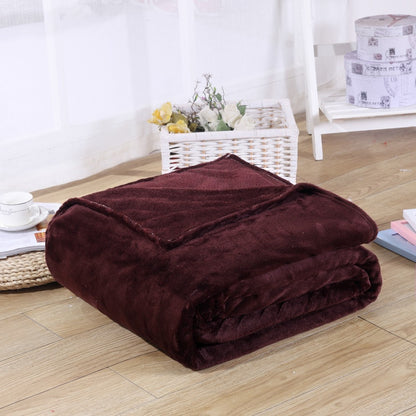 Spring Winter Winter Flannel Blanket Fluffy Warm Soft Sofa Cover Bedspread Solid Blue Black Coral Fleece Plush Blankets For Beds