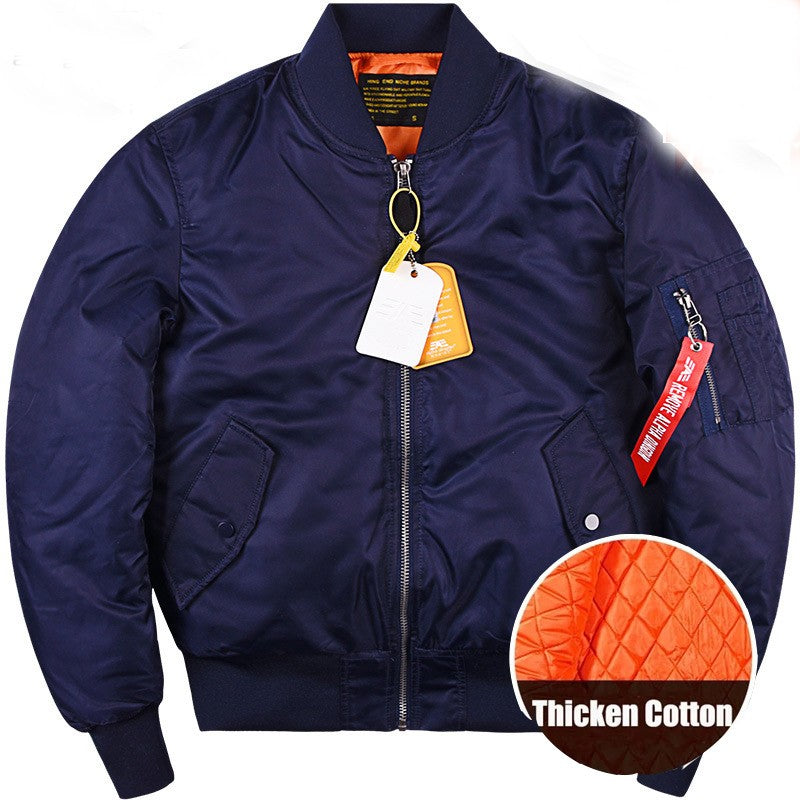 Winter Men's Bomber Jacket Thicken Warm Outerwear Outdoor Baseball Uniform Coat Large Size for Male