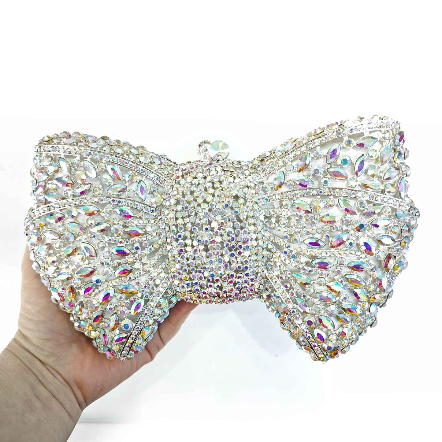 Newest Rhinestone Green/Black Clutch Purse Bow Luxury Diamond Women Red Evening Clutches Bags Wedding Bridal Bag Stones Handbags