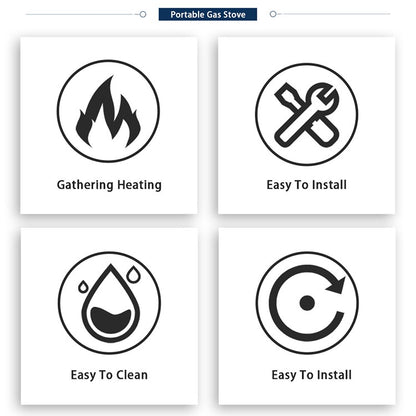 5 Burner Cooktop Commercial Kitchen Gas Stove Free Standing With Iron Lid LPG Gas Powered Portable for Outdoor Installation