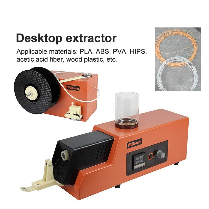 Desktop 3D Filament Maker Machine Dual Size Extruder for 1.75mm/3mm PLA ABS Consumables Speed Adjustable for Printing Consumable
