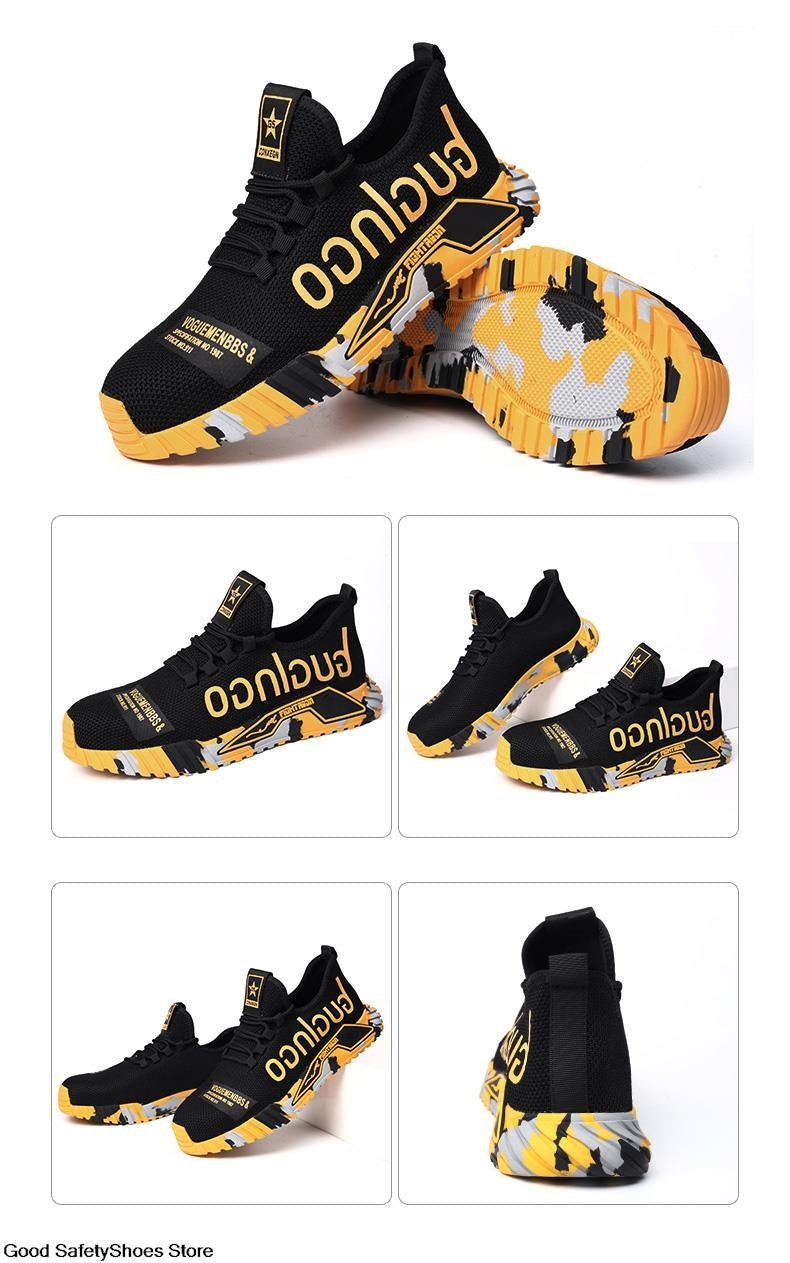 Fashion Safety Shoes With Steel Toe Cap Work Sneakers Men Women Work Shoes Puncture-Proof Work Safety Boots Safety Footwear 2024