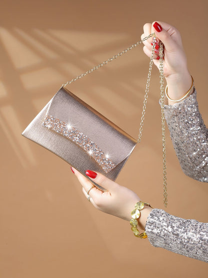 Glamorous, Elegant, Exquisite, Quiet Luxury Sequin, Stylish, Luxury, Shiny  Glitter Clutch Bag For Evening Party Evening Bag