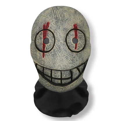 Halloween Ghost Face 3D Printed Mask Stretch Mesh Full Face Mask Skull Headdress Funny Party Halloween Horror Cosplay Props