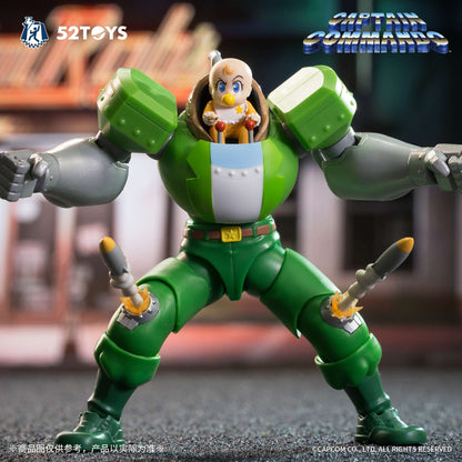 52TOYS Action Figure CAPCOM Captain Commando, 1PC Decoração de Mesa Colecionável, Presente Criativo para Aniversário, 3.75inch/10cm