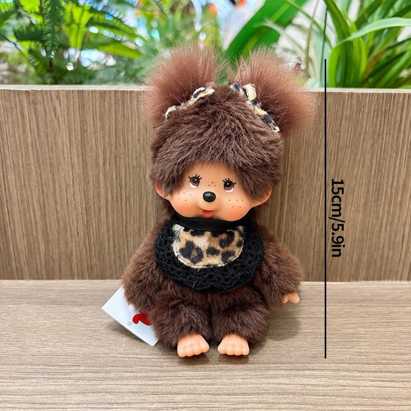 Kawaii Monchichi Doll Figure Keychain Furry Chimutan Monchhichi Figurines Hanger Pendant Bags Charm Accessories Small Gift
